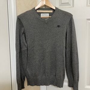 Aeropostale Men's Charcoal V-Neck Sweater